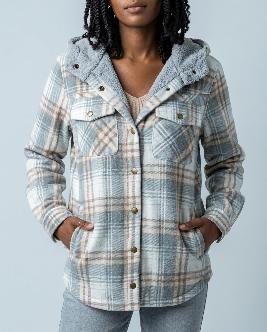 Greer Women's Plaid Fleece Lined Jacket