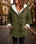 Maren Women's Suede Sherpa Toggle Coat