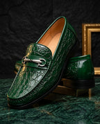 Marius Men's Croc Embossed Leather Loafers