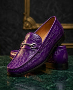 Marius Men's Croc Embossed Leather Loafers