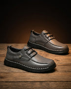 Lucian Men's Leather Moc Toe Shoes