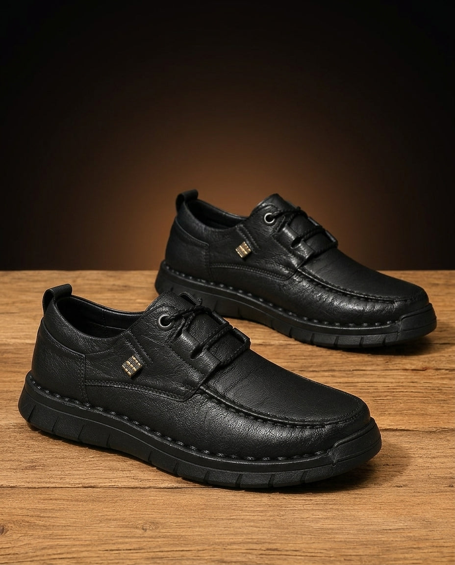 Lucian Men's Leather Moc Toe Shoes