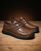 Lucian Men's Leather Moc Toe Shoes