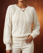 Cosima Women's Cable Knit Crewneck Sweater