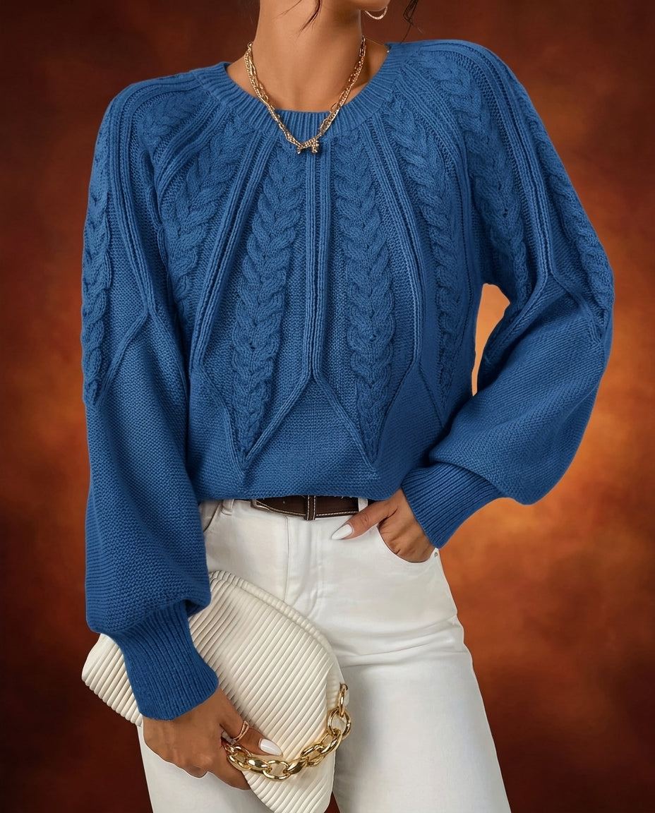 Cosima Women's Cable Knit Crewneck Sweater