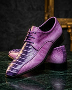 Matteo Men's Snake Embossed Derby Shoes