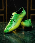 Matteo Men's Snake Embossed Derby Shoes