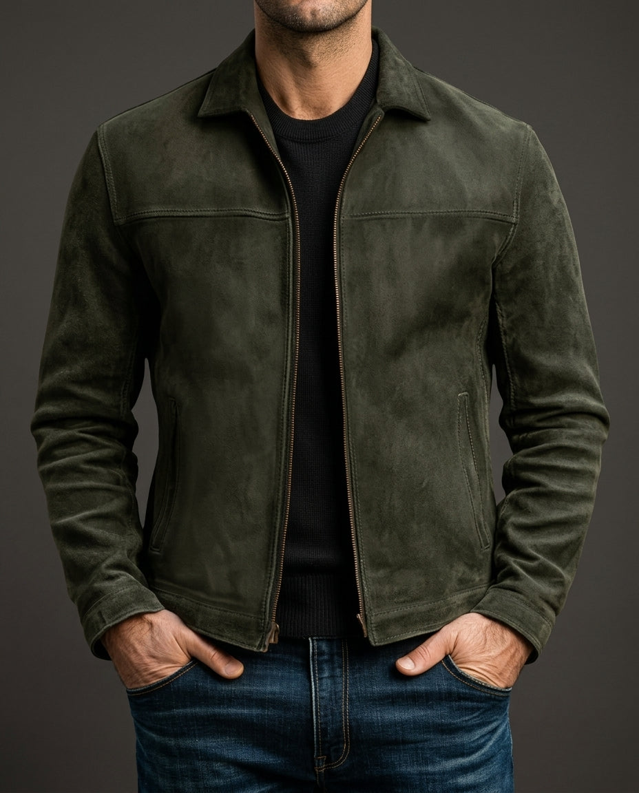 Rhydian Men's Structured Leather Jacket