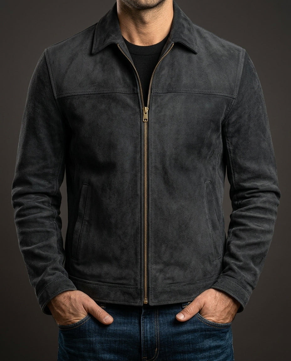Rhydian Men's Structured Leather Jacket