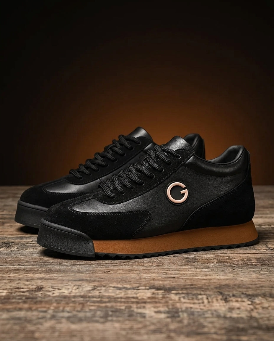 Ivo Men's Retro Leather Suede Sneakers