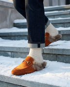 Sigrid Women's Suede Fur Lined Mules