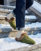 Sigrid Women's Suede Fur Lined Mules