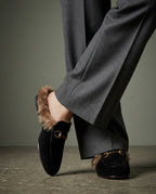 Sigrid Women's Suede Fur Lined Mules