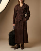 Bronwyn Women's Belted Suede Coat