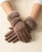 Ilse Women's Faux Fur Cuff Gloves