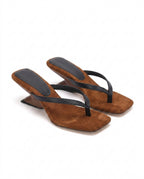 Petra Women's Suede Sculpted Heel Sandals