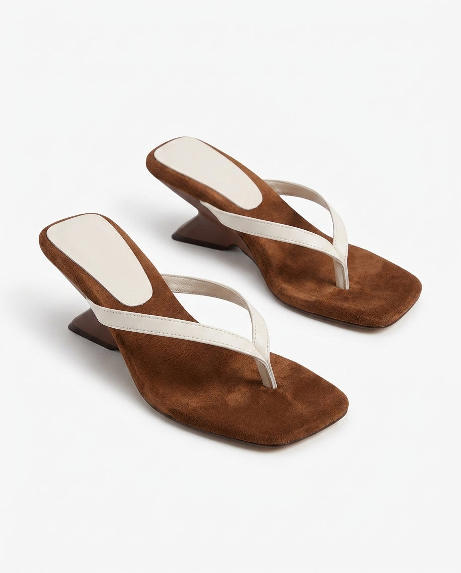 Petra Women's Suede Sculpted Heel Sandals