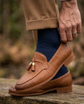 Lorcan Men's Woven Leather Tassel Loafers