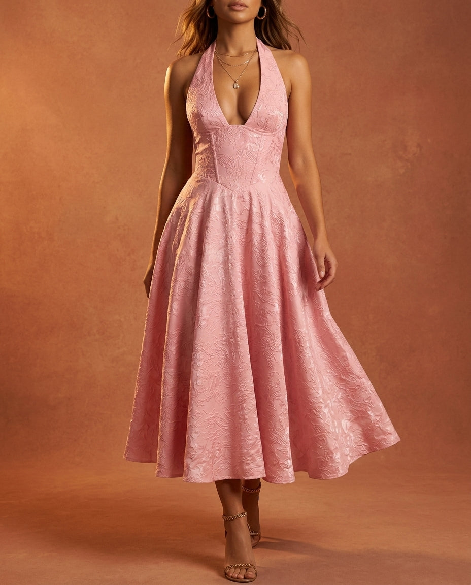 Ffion Women's Jacquard Wedding Guest Dress