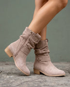 Elowyn Women's Suede Slouch Mid Calf Boots