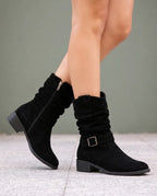 Elowyn Women's Suede Slouch Mid Calf Boots