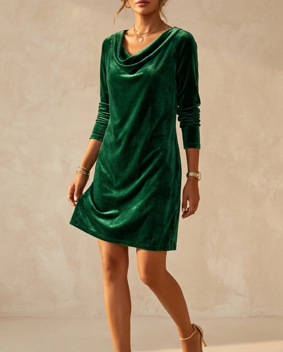Linnet Women's Elegant Velvet Dress