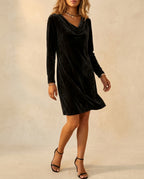 Linnet Women's Elegant Velvet Dress