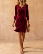 Linnet Women's Elegant Velvet Dress