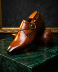 Fabio Men's Leather Monk Strap Shoes