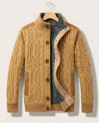 Rory Men's Fleece Lined Cable Cardigan