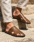 Lennox Men's Faux Leather Slide Sandals