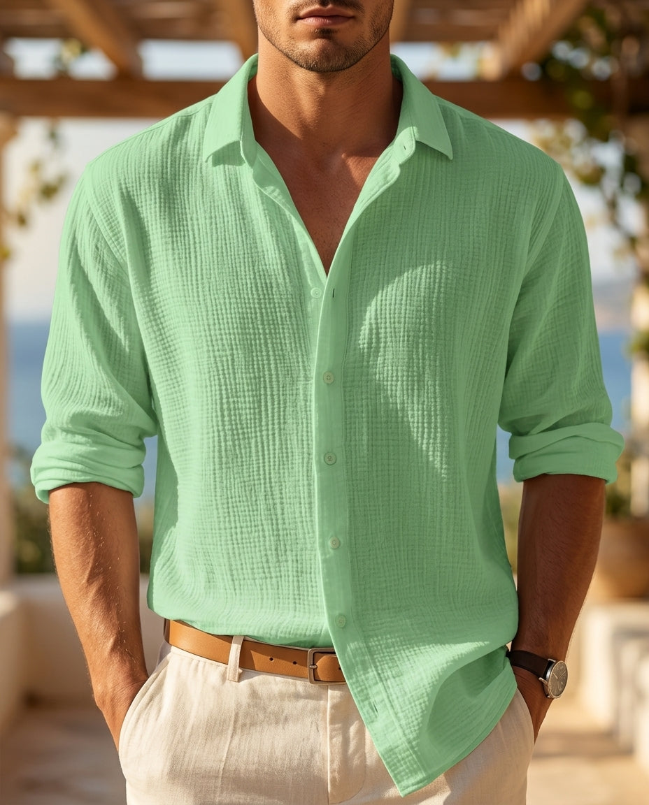 Roderick Men's Textured Button Summer Shirt