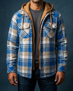 Weston Men's Plaid Fleece Lined Jacket