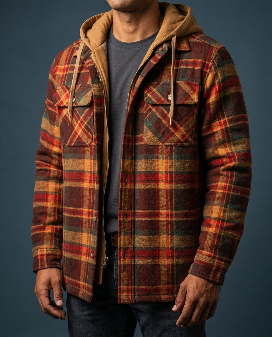 Weston Men's Plaid Fleece Lined Jacket