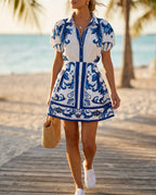 Naomi Women's Floral Puff Sleeve Sundress