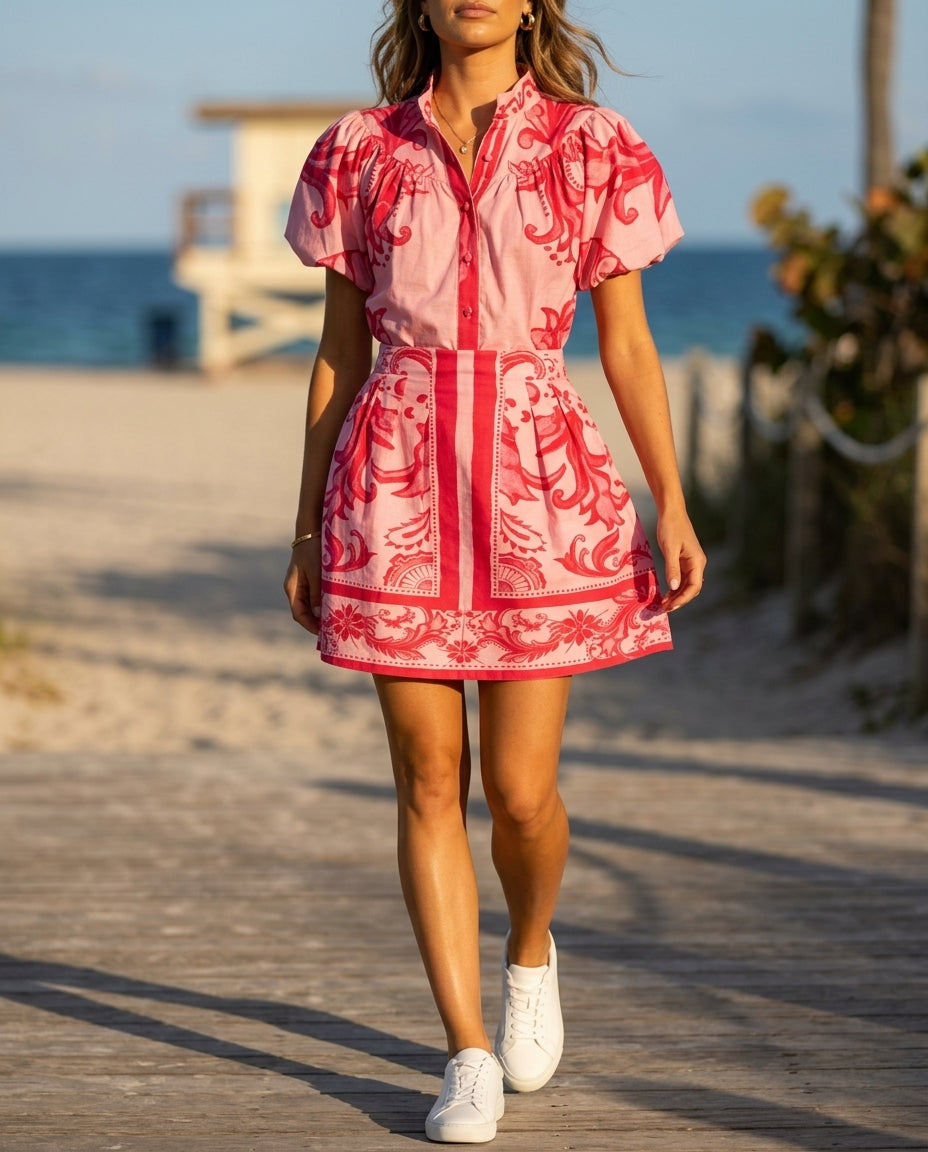 Naomi Women's Floral Puff Sleeve Sundress