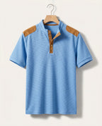Ridley Men's Textured Henley Polo Shirt