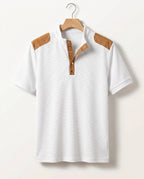 Ridley Men's Textured Henley Polo Shirt