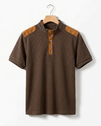 Ridley Men's Textured Henley Polo Shirt