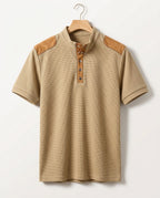 Ridley Men's Textured Henley Polo Shirt