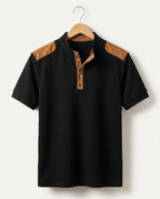 Ridley Men's Textured Henley Polo Shirt