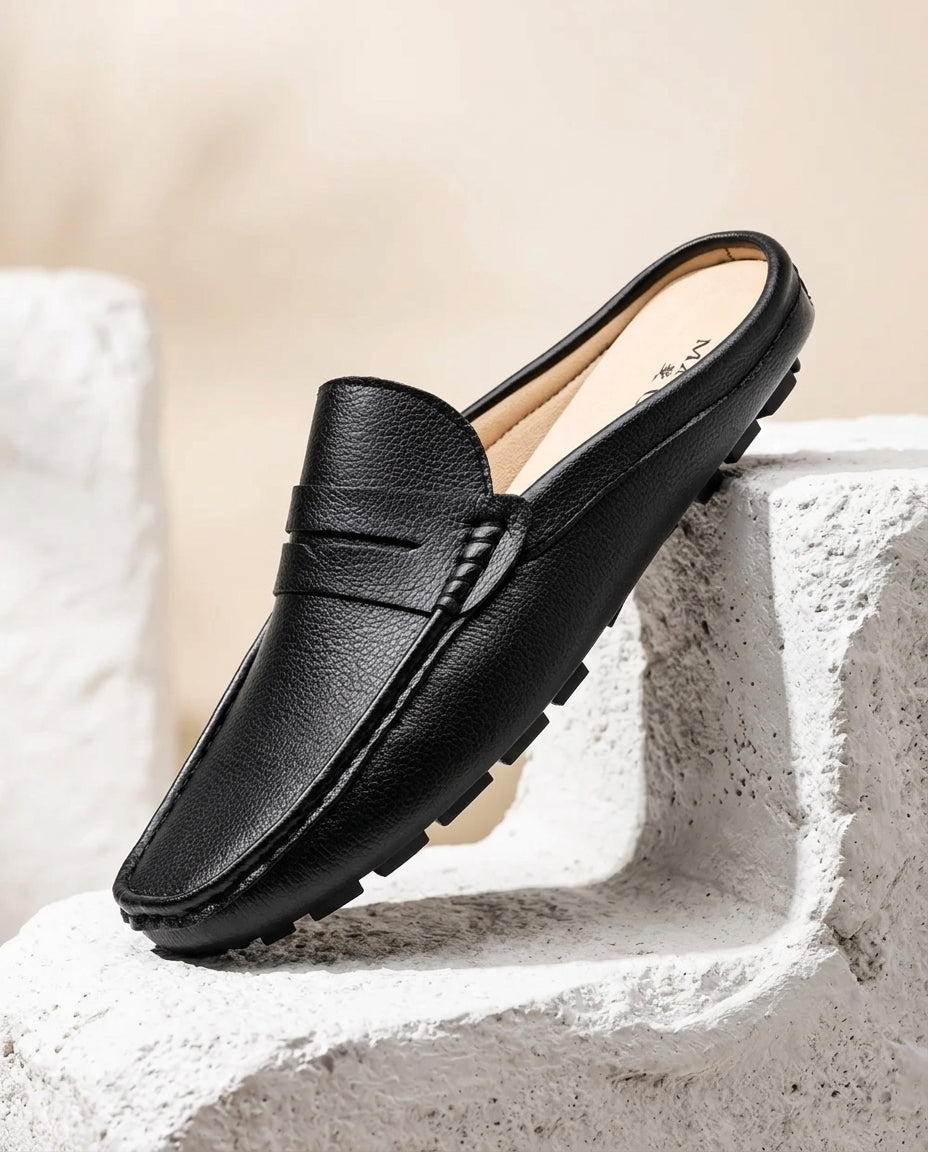 Crawford Men's Leather Driving Mules