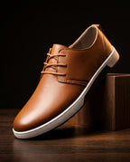 Barlow Men's Leather Lace Up Sneakers