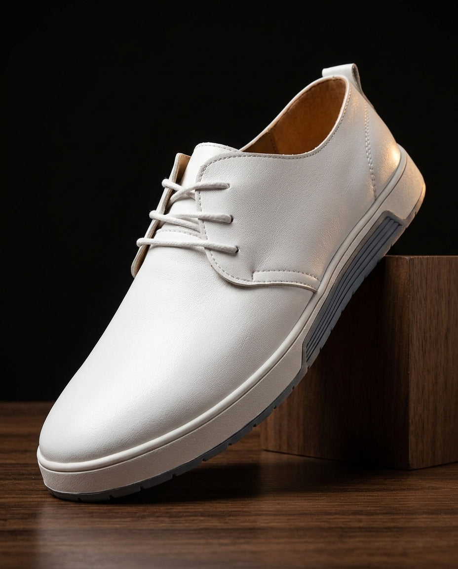 Barlow Men's Leather Lace Up Sneakers