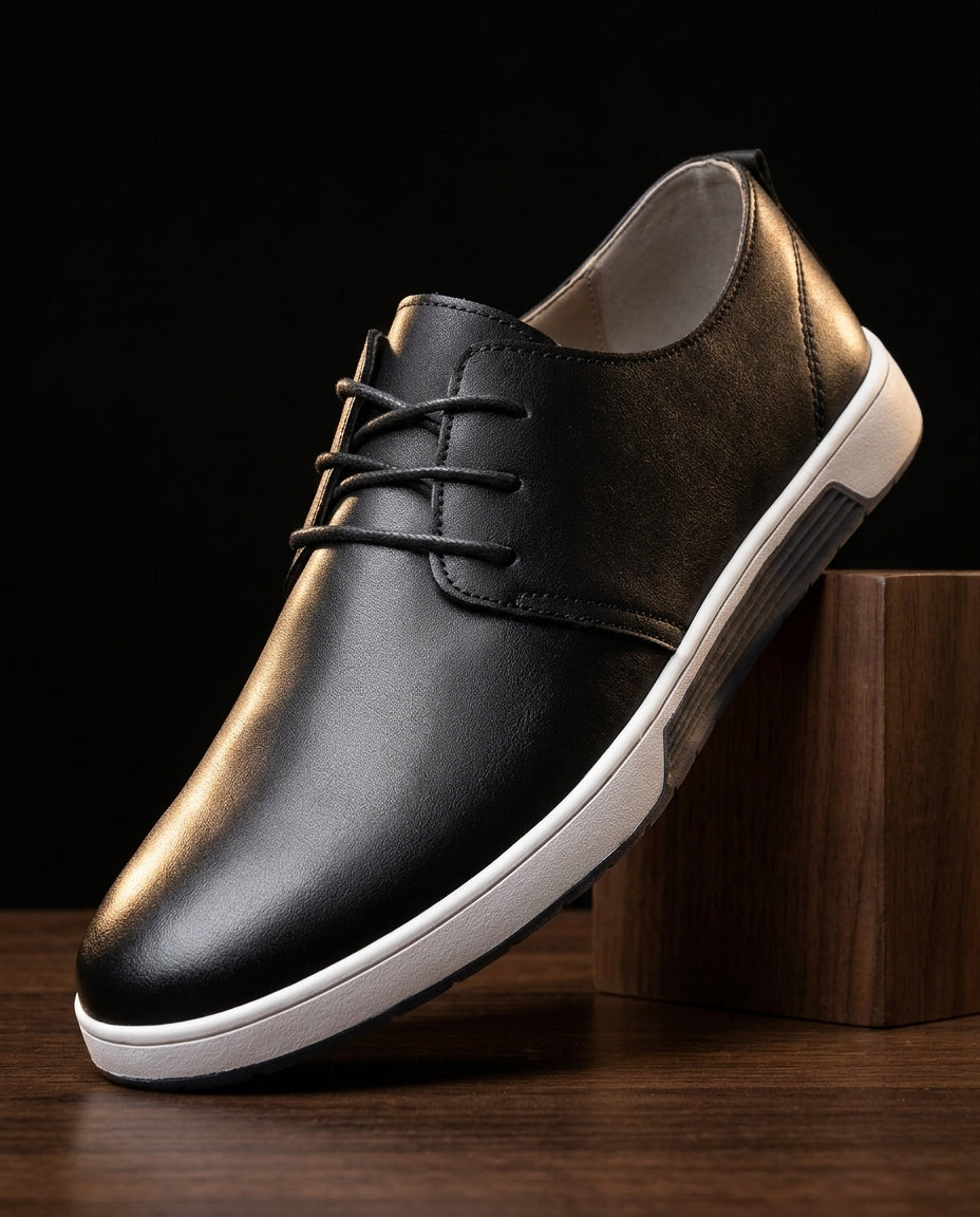 Barlow Men's Leather Lace Up Sneakers