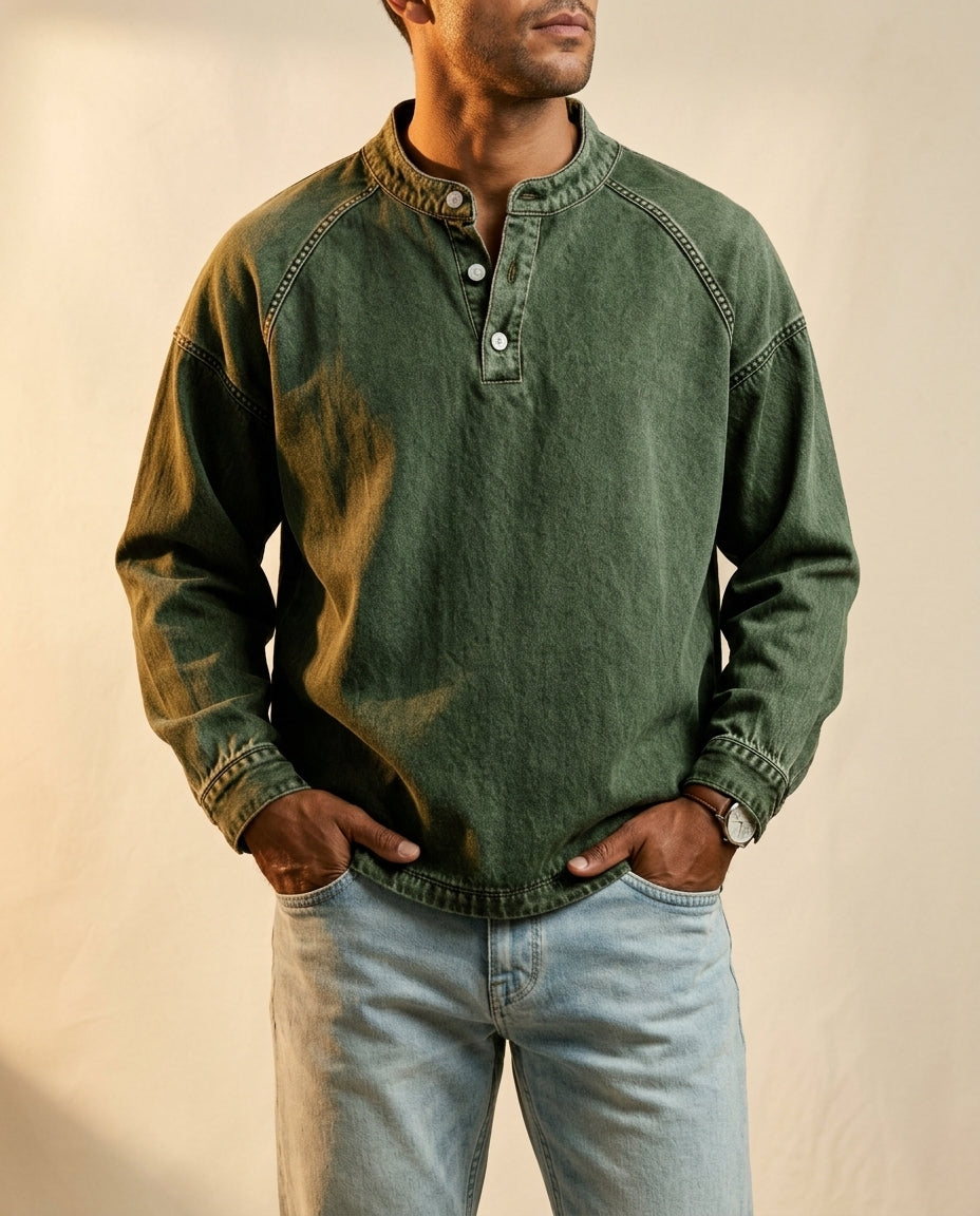 Prescott Men's Vintage Long Sleeve Shirt