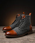 Barclay Men's Leather Wool Vintage Boots