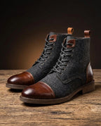 Barclay Men's Leather Wool Vintage Boots