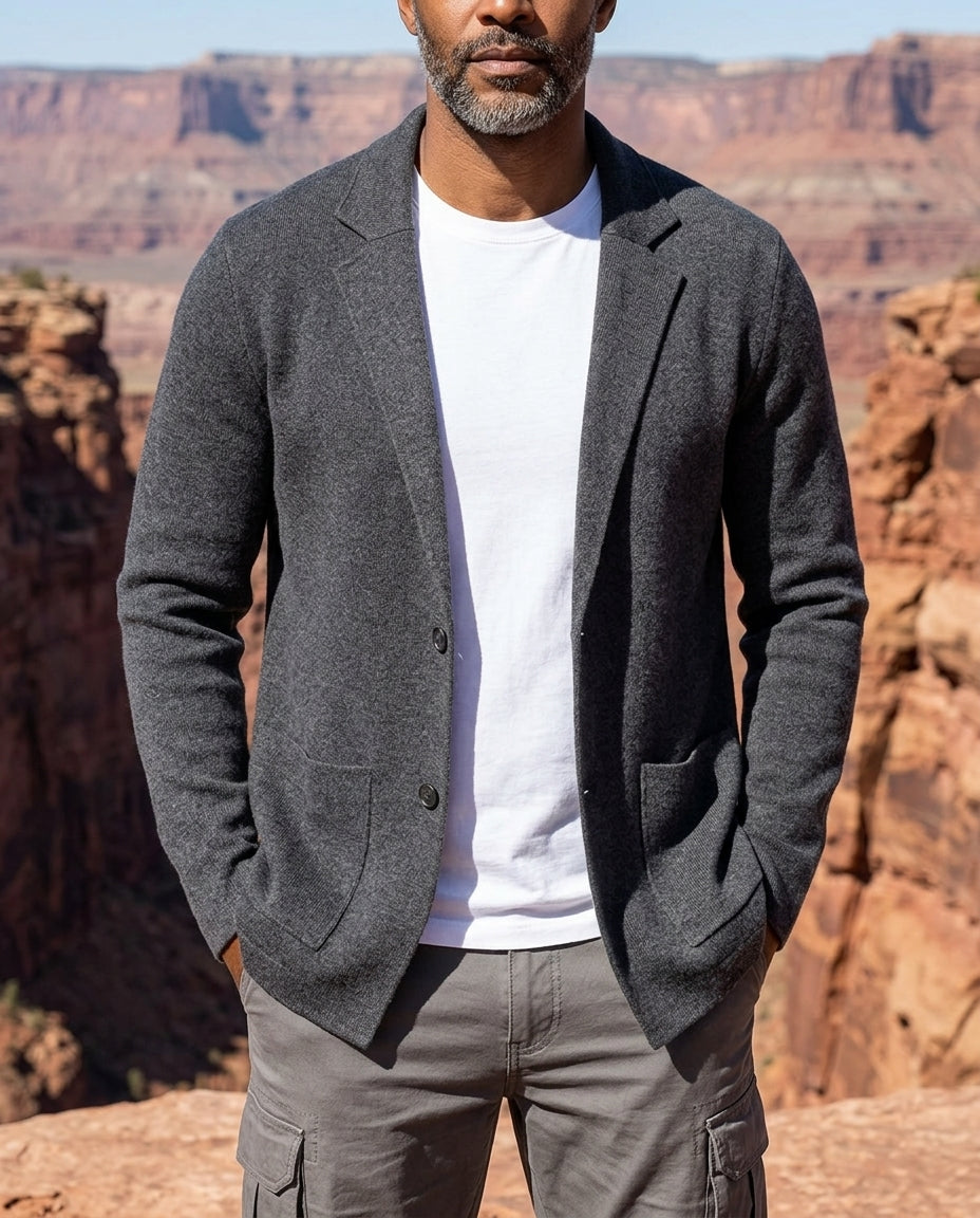 Prescott Men's Cashmere Button Cardigan