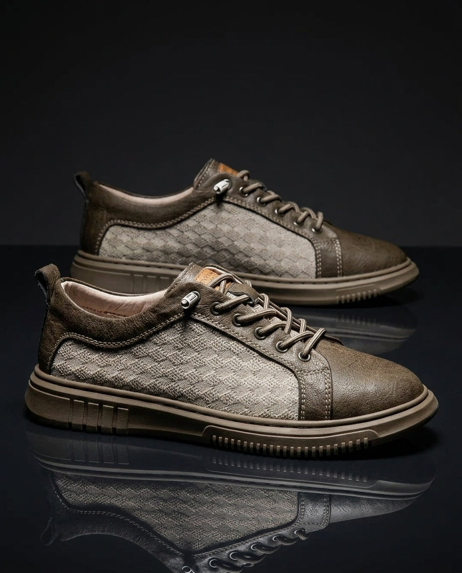 Barrett Men's Leather Mesh Sneakers